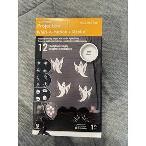 Gemmy Light‎ Show Projection Whirl A Motion Strobe 12 Slide Halloween Lights NIB
